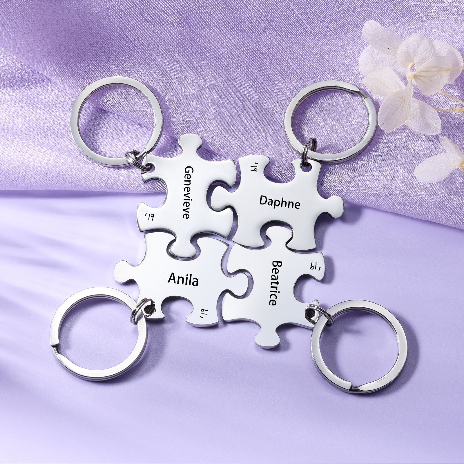 Custom Name Puzzle Keychain