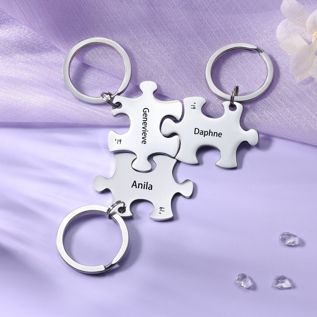 Custom Name Puzzle Keychain