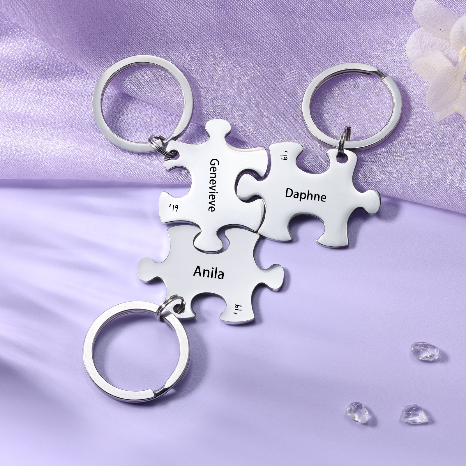 Custom Name Puzzle Keychain
