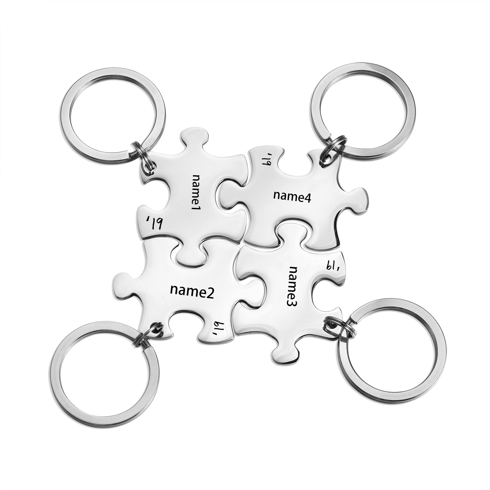 Custom Name Puzzle Keychain