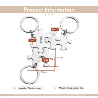 Custom Name Puzzle Keychain