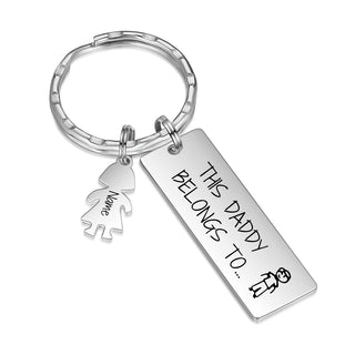 Custom Stainless Steel Baby Keychain