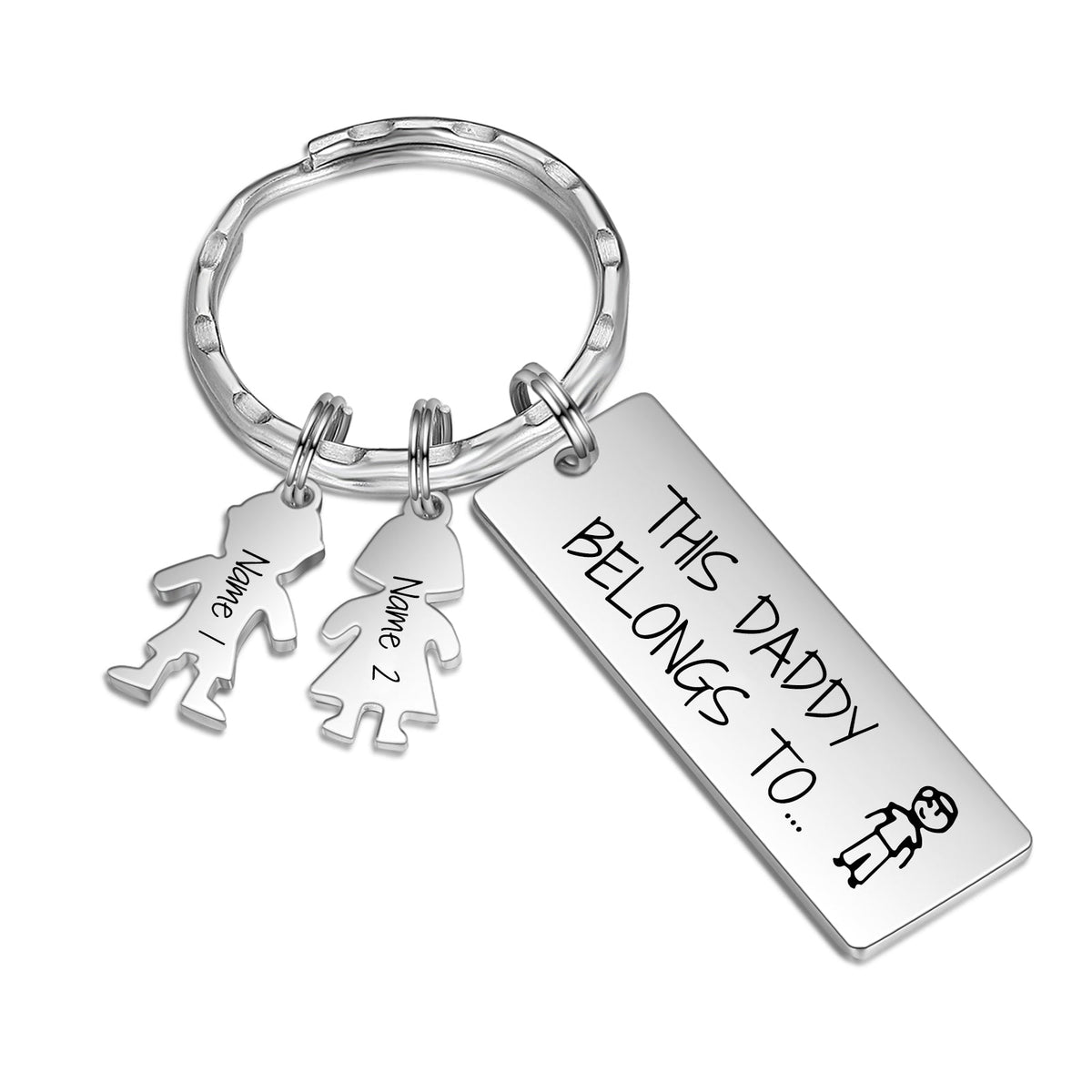 Custom Stainless Steel Baby Keychain
