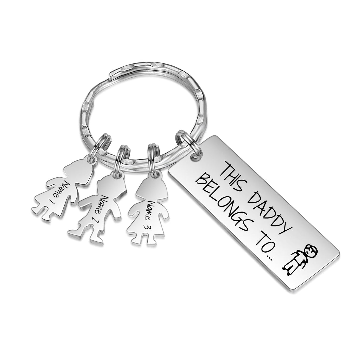 Custom Stainless Steel Baby Keychain