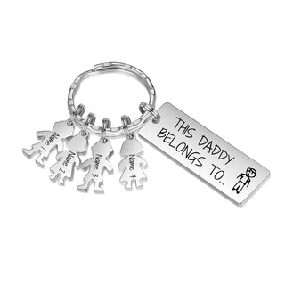 Custom Stainless Steel Baby Keychain
