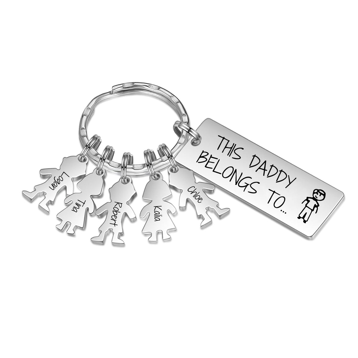 Custom Stainless Steel Baby Keychain