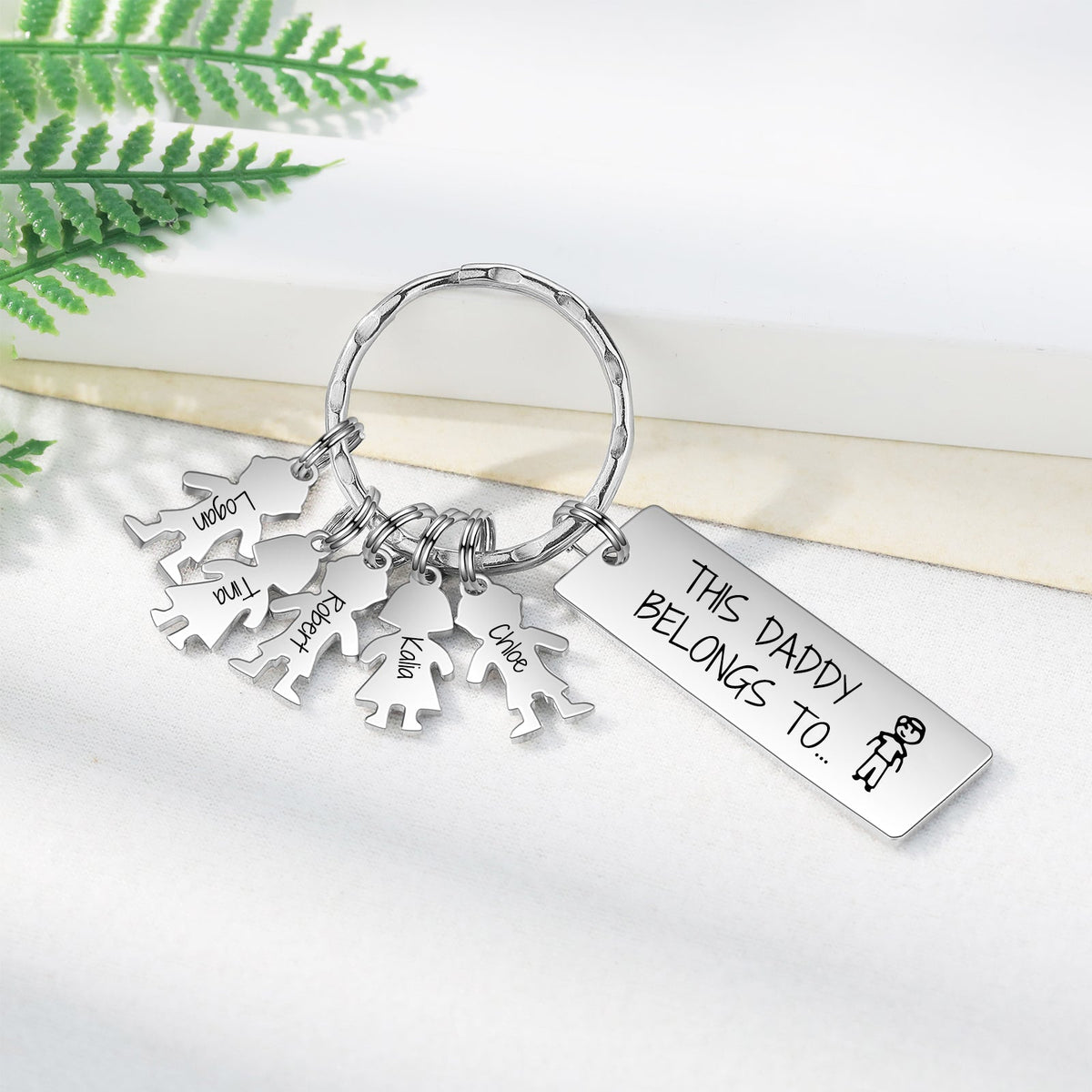 Custom Stainless Steel Baby Keychain