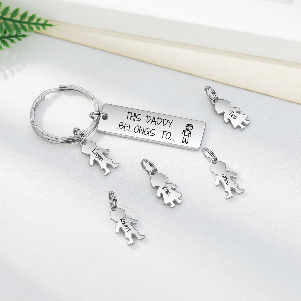 Custom Stainless Steel Baby Keychain