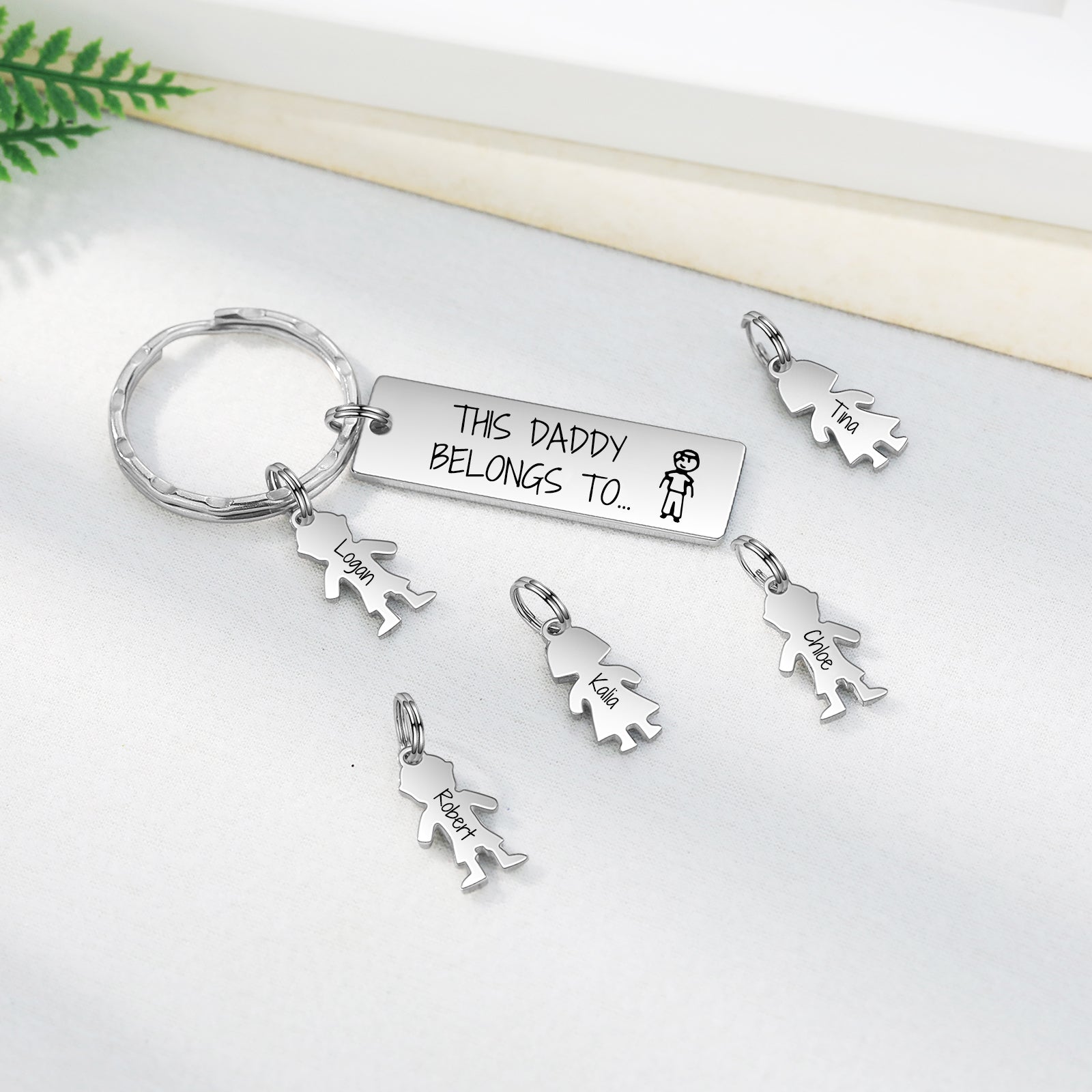 Custom Stainless Steel Baby Keychain