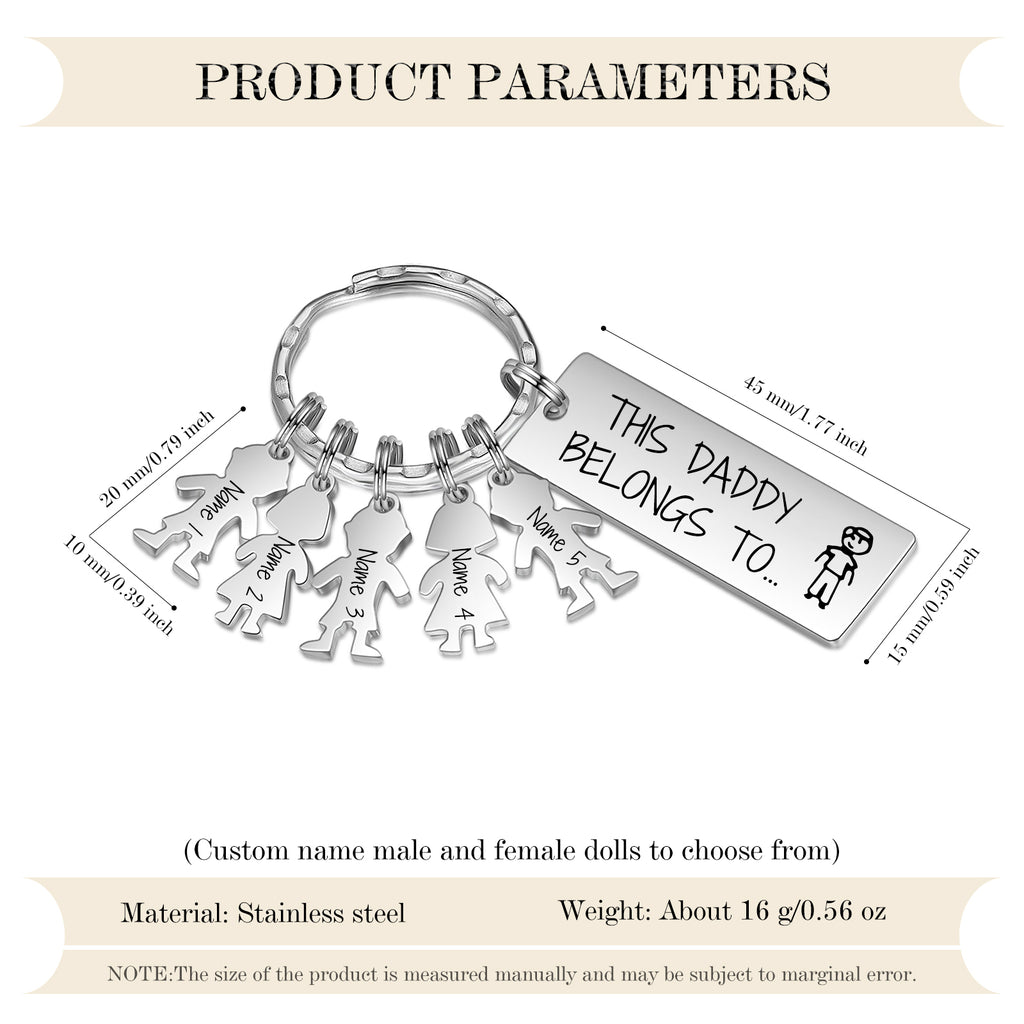 Custom Stainless Steel Baby Keychain