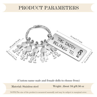 Custom Stainless Steel Baby Keychain