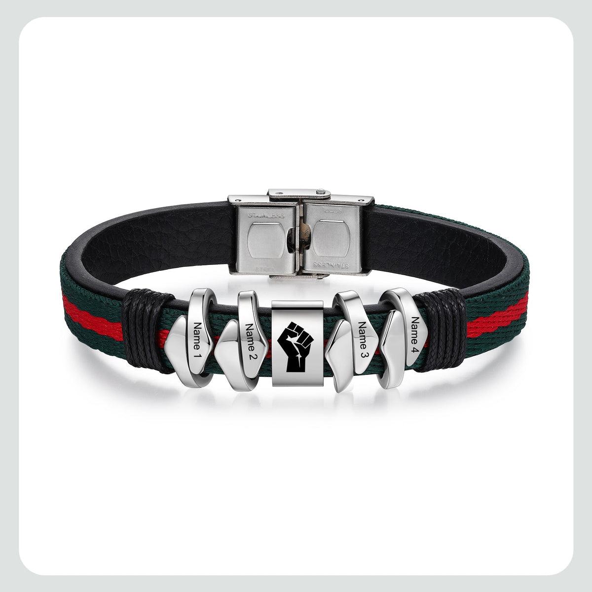 Custom Name Leather Bracelet