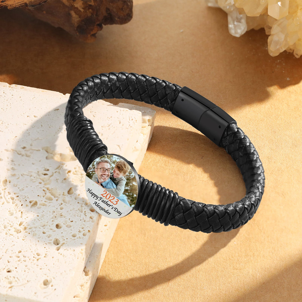 Custom Photo Leather Bracelet