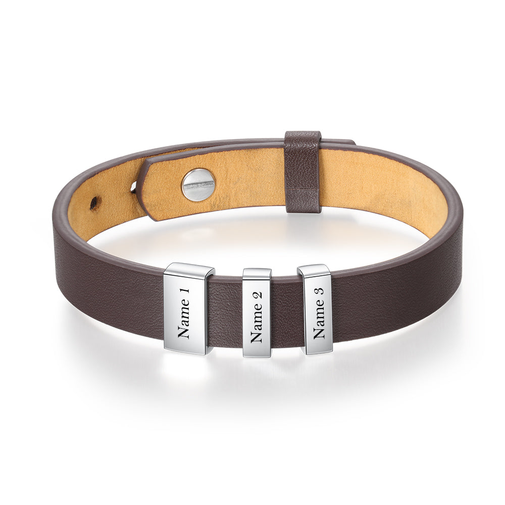 Flat Stainless Steel Leather Hand Strap