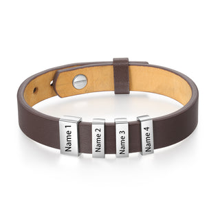 Flat Stainless Steel Leather Hand Strap
