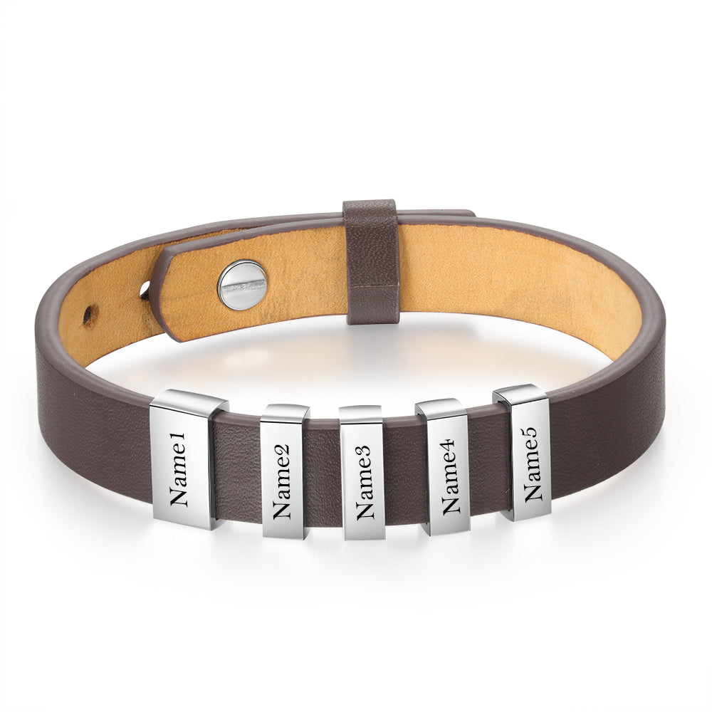 Flat Stainless Steel Leather Hand Strap