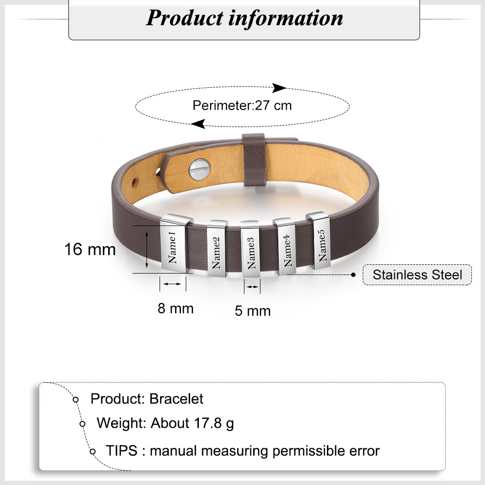 Flat Stainless Steel Leather Hand Strap