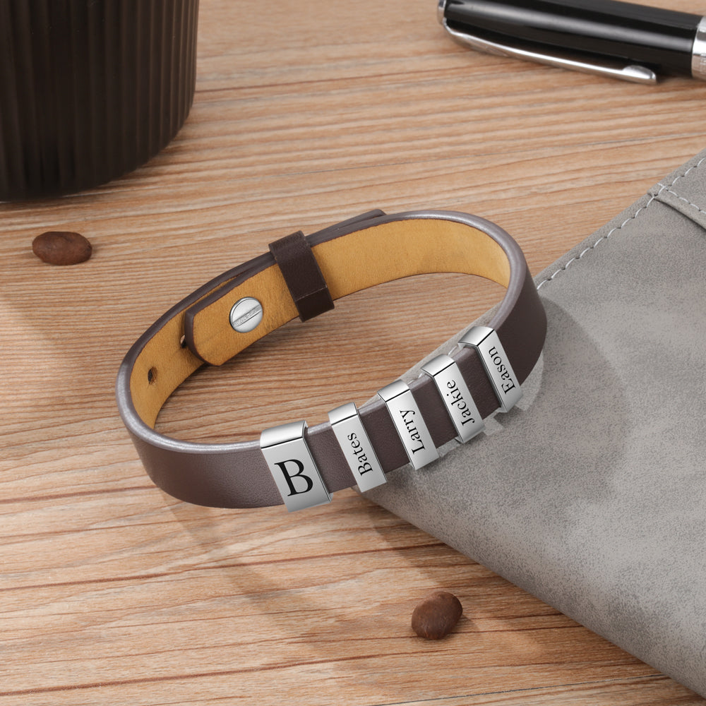 Flat Stainless Steel Leather Hand Strap