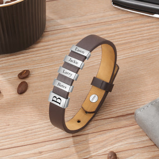 Flat Stainless Steel Leather Hand Strap