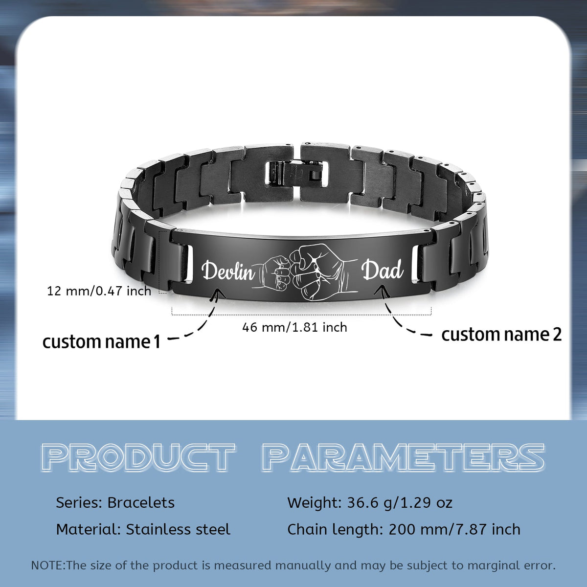Custom Stainless Steel Men Bracelet