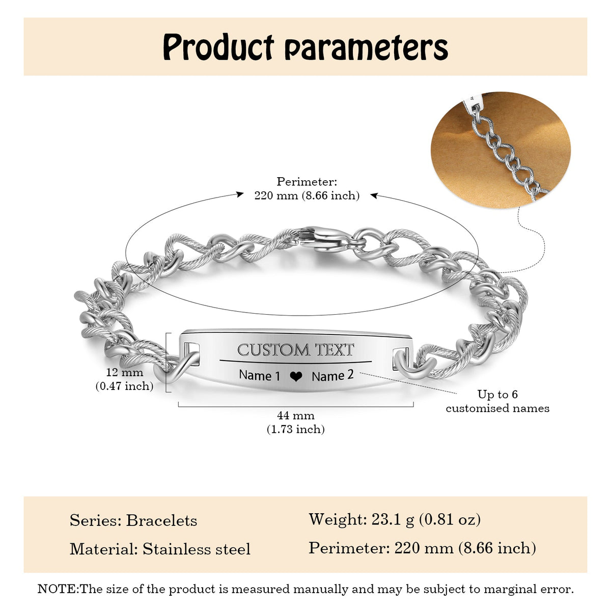 Custom Stainless Steel Bracelet