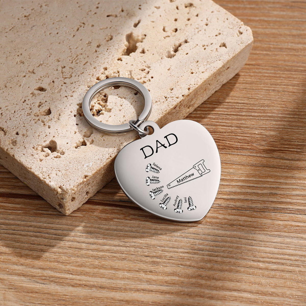 Custom Puzzle Keychain with Heart