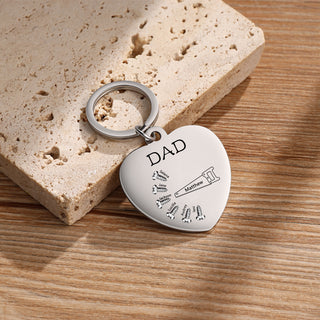 Custom Puzzle Keychain with Heart