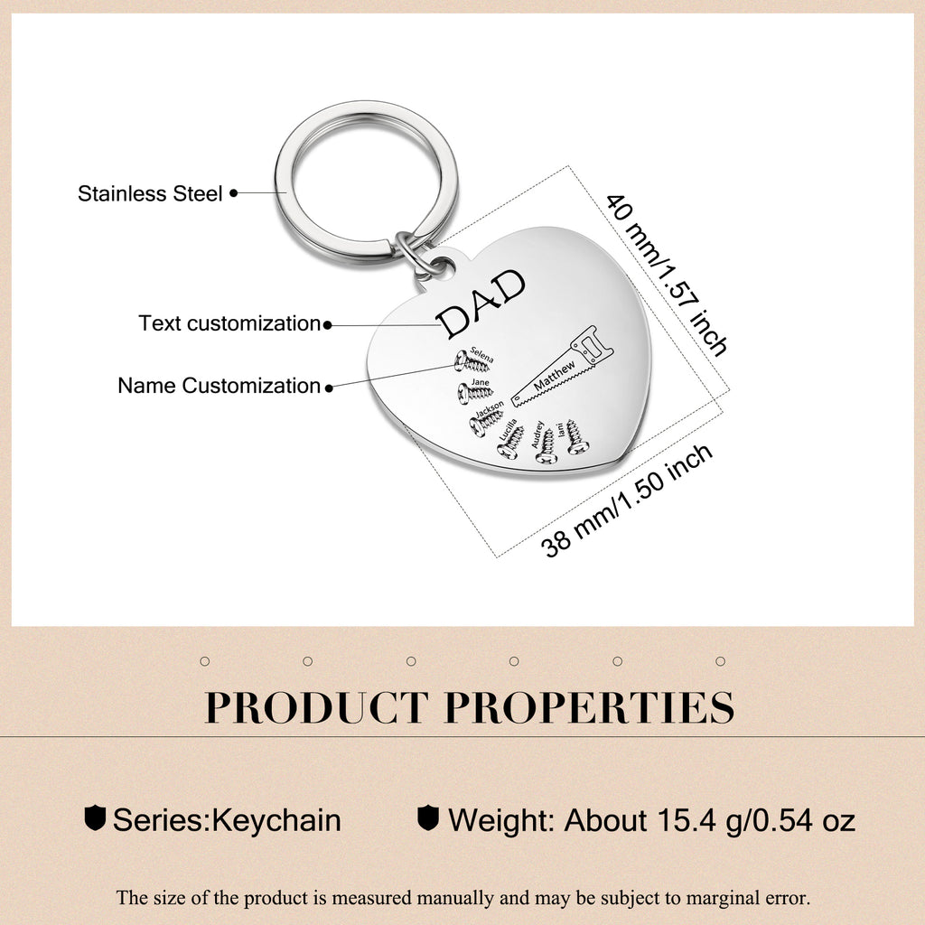 Custom Puzzle Keychain with Heart