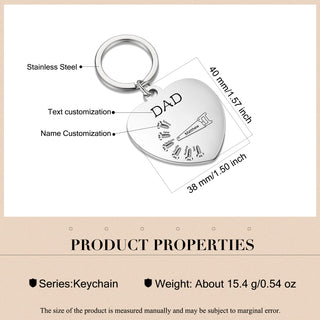 Custom Puzzle Keychain with Heart