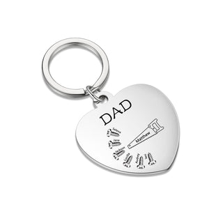 Custom Puzzle Keychain with Heart