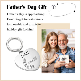 Custom Puzzle Keychain with Heart