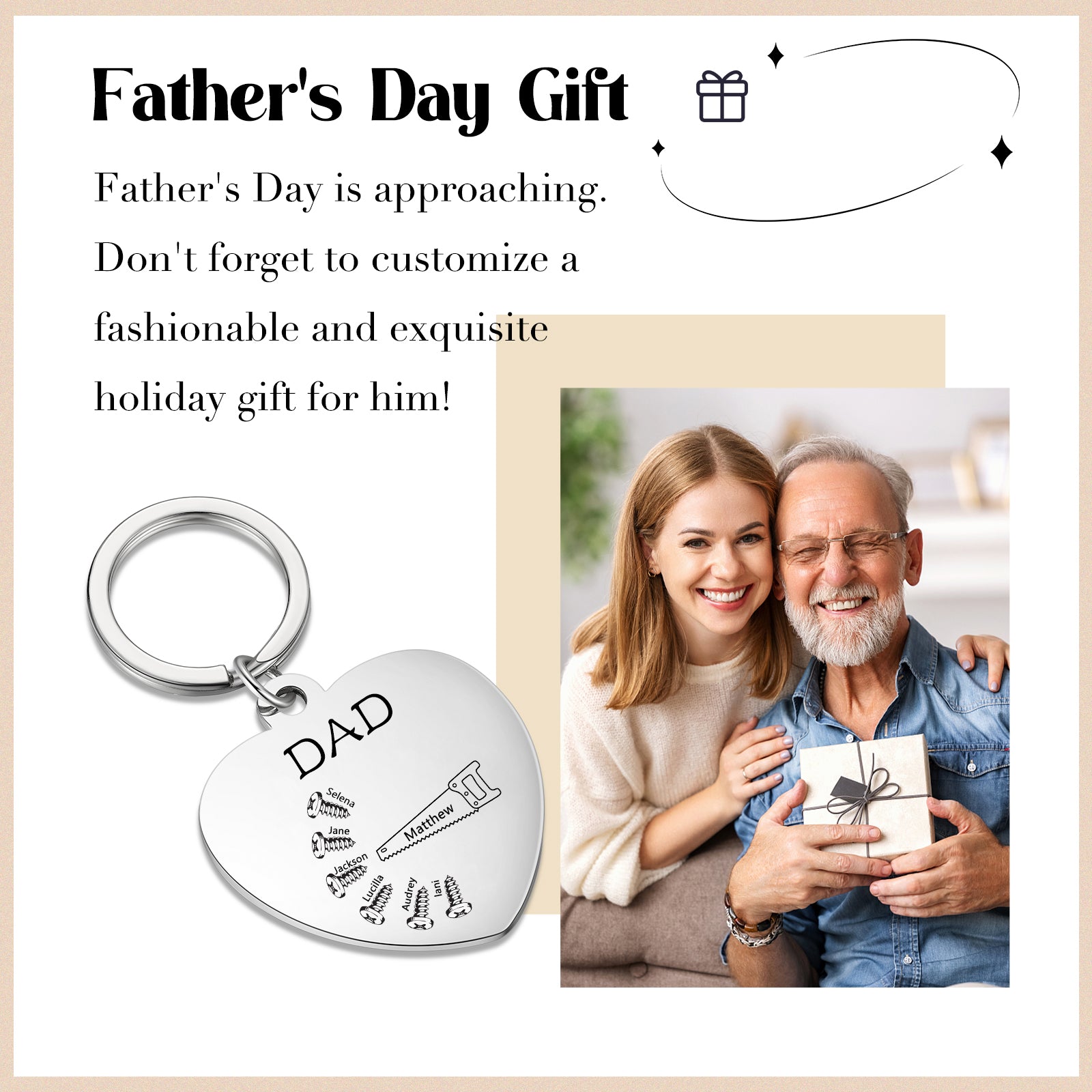 Custom Puzzle Keychain with Heart
