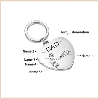 Custom Puzzle Keychain with Heart