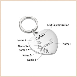 Custom Puzzle Keychain with Heart