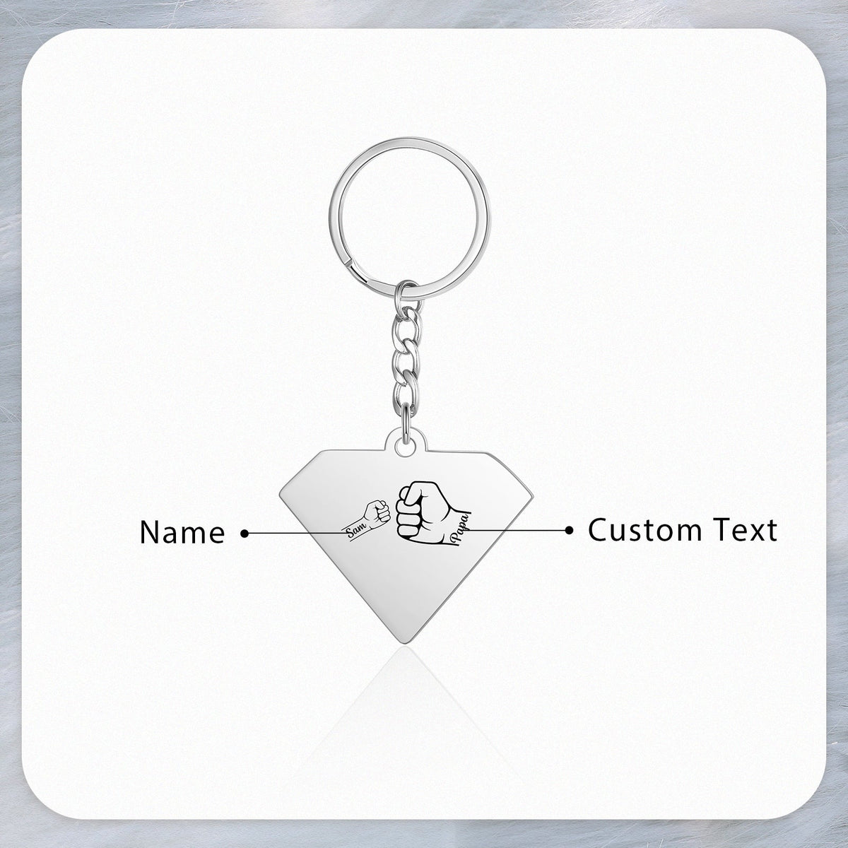 Personalized Diamond Keychain