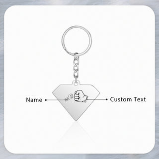 Personalized Diamond Keychain