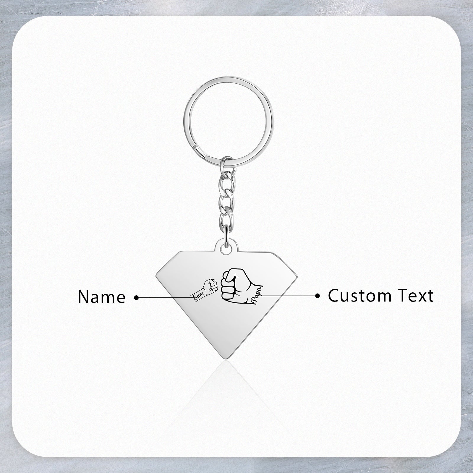 Personalized Diamond Keychain