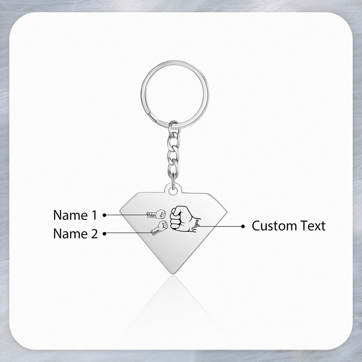 Personalized Diamond Keychain