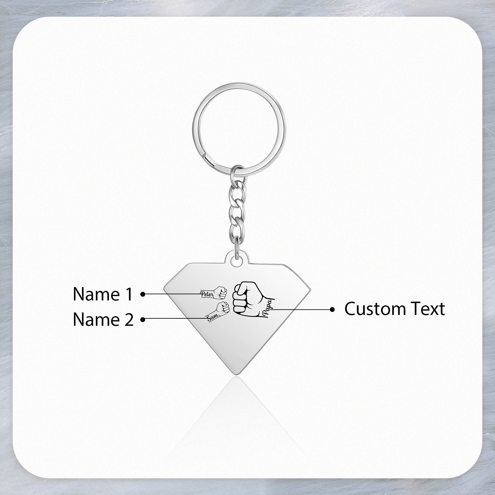Personalized Diamond Keychain