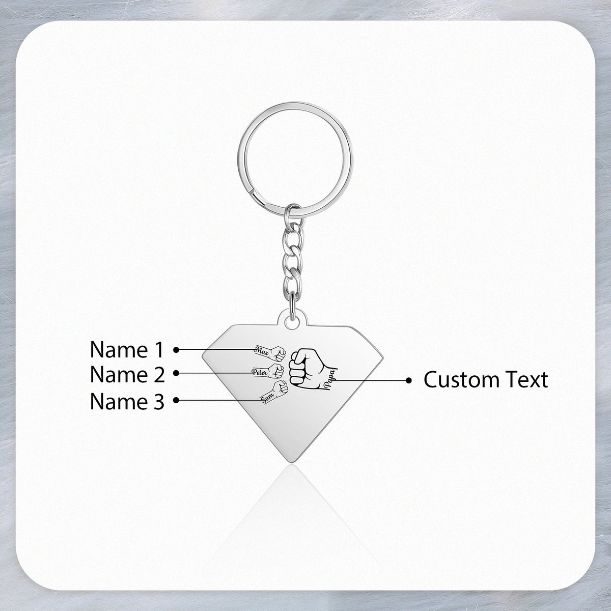 Personalized Diamond Keychain