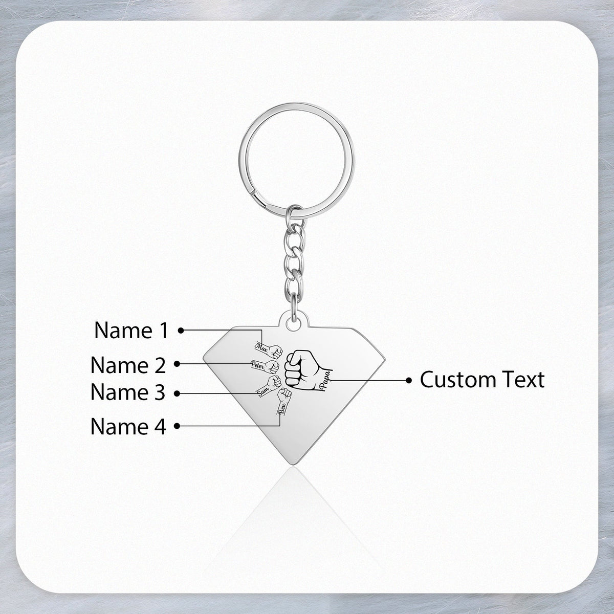 Personalized Diamond Keychain