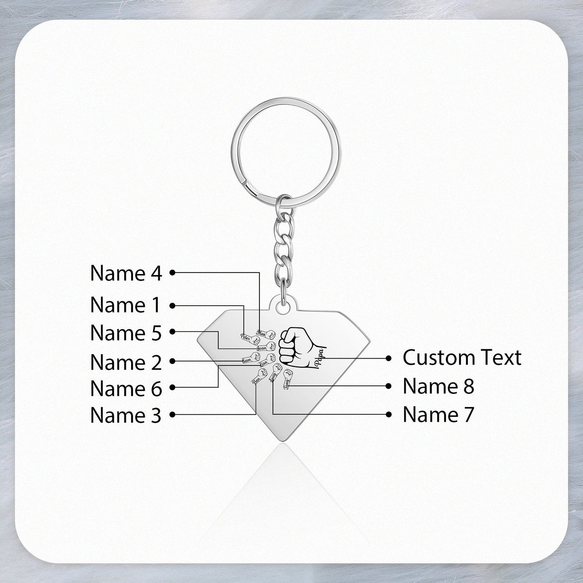 Personalized Diamond Keychain