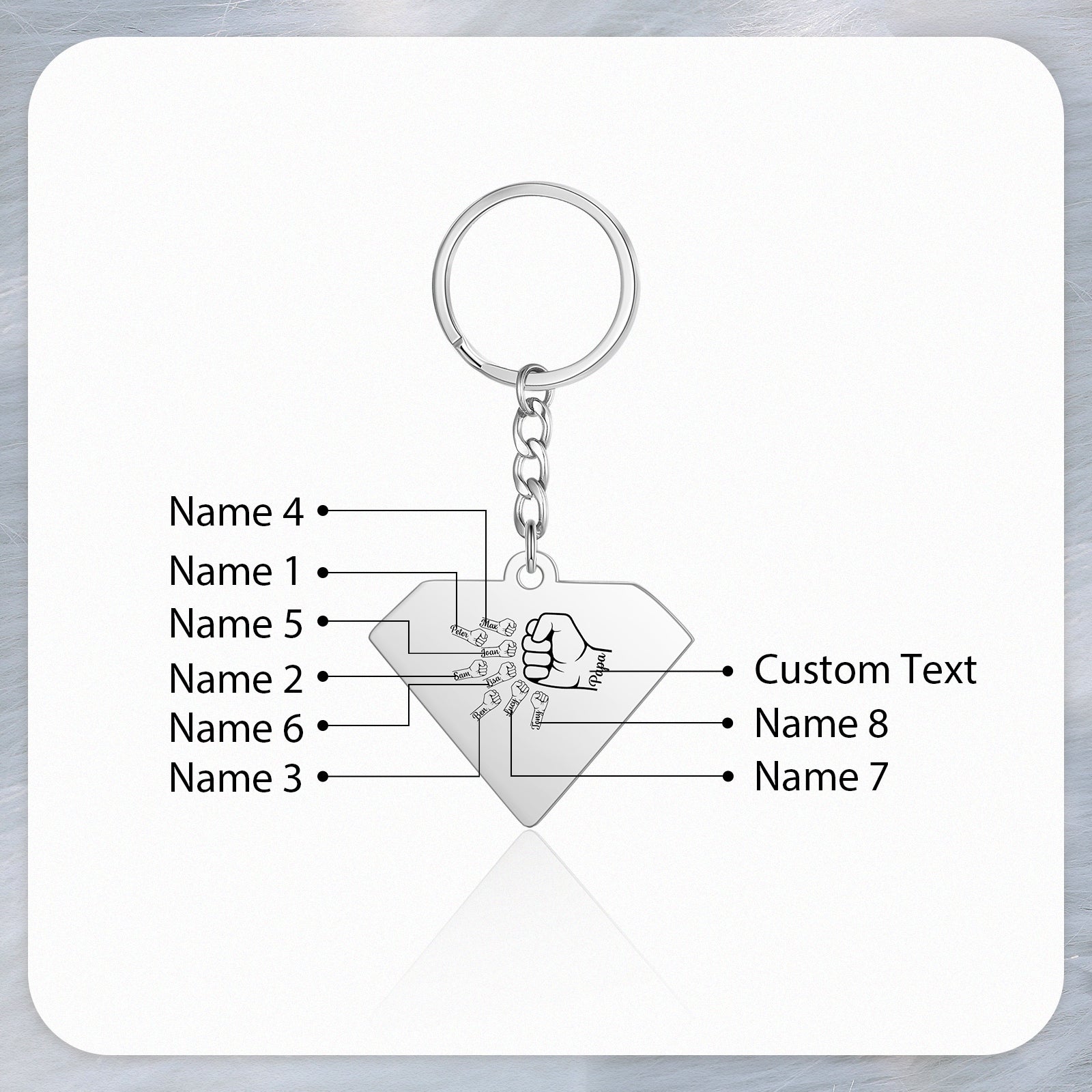Personalized Diamond Keychain