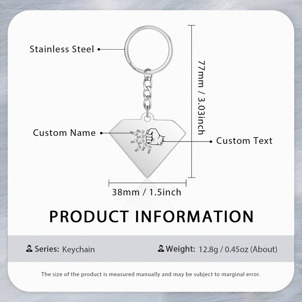 Personalized Diamond Keychain
