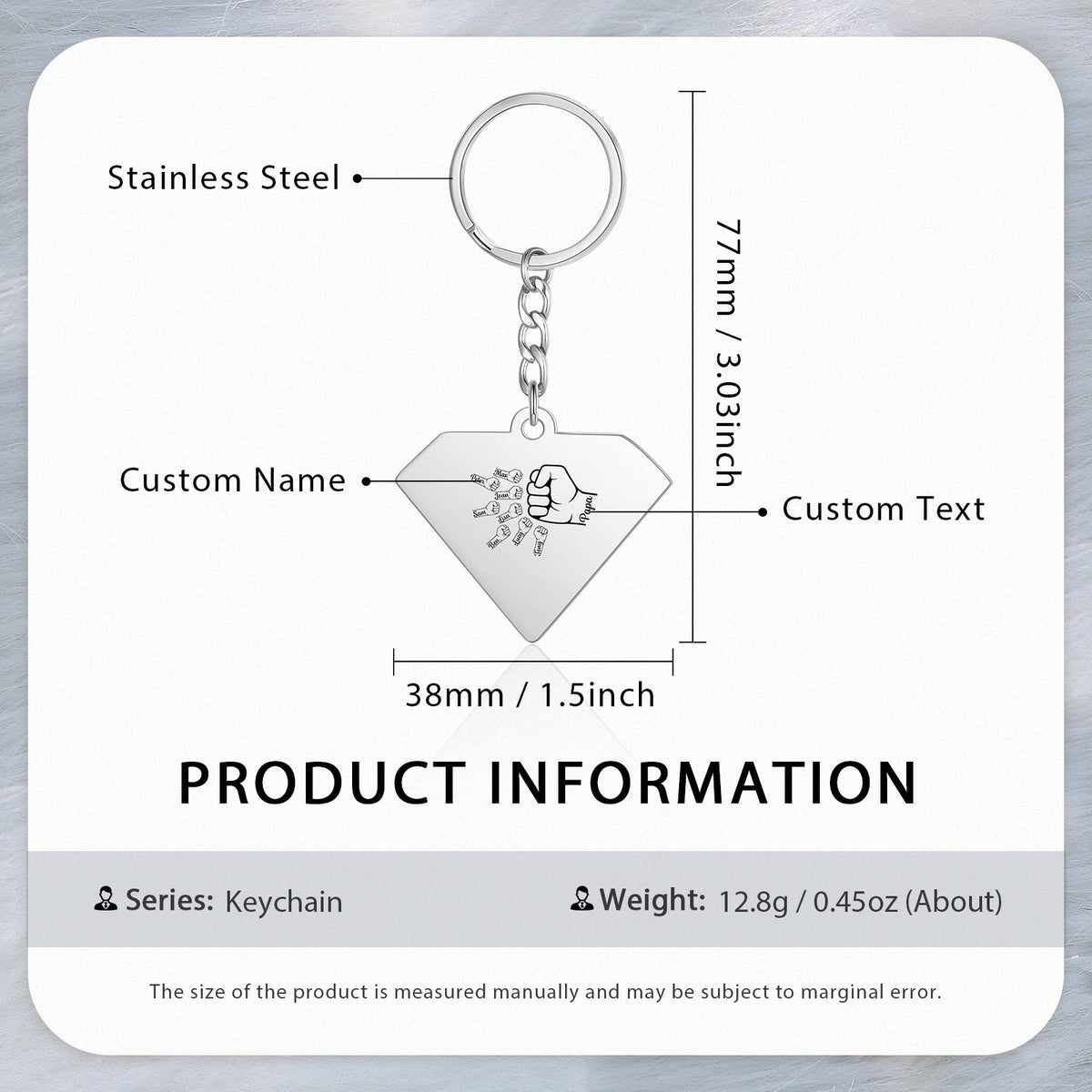 Personalized Diamond Keychain