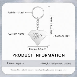 Personalized Diamond Keychain