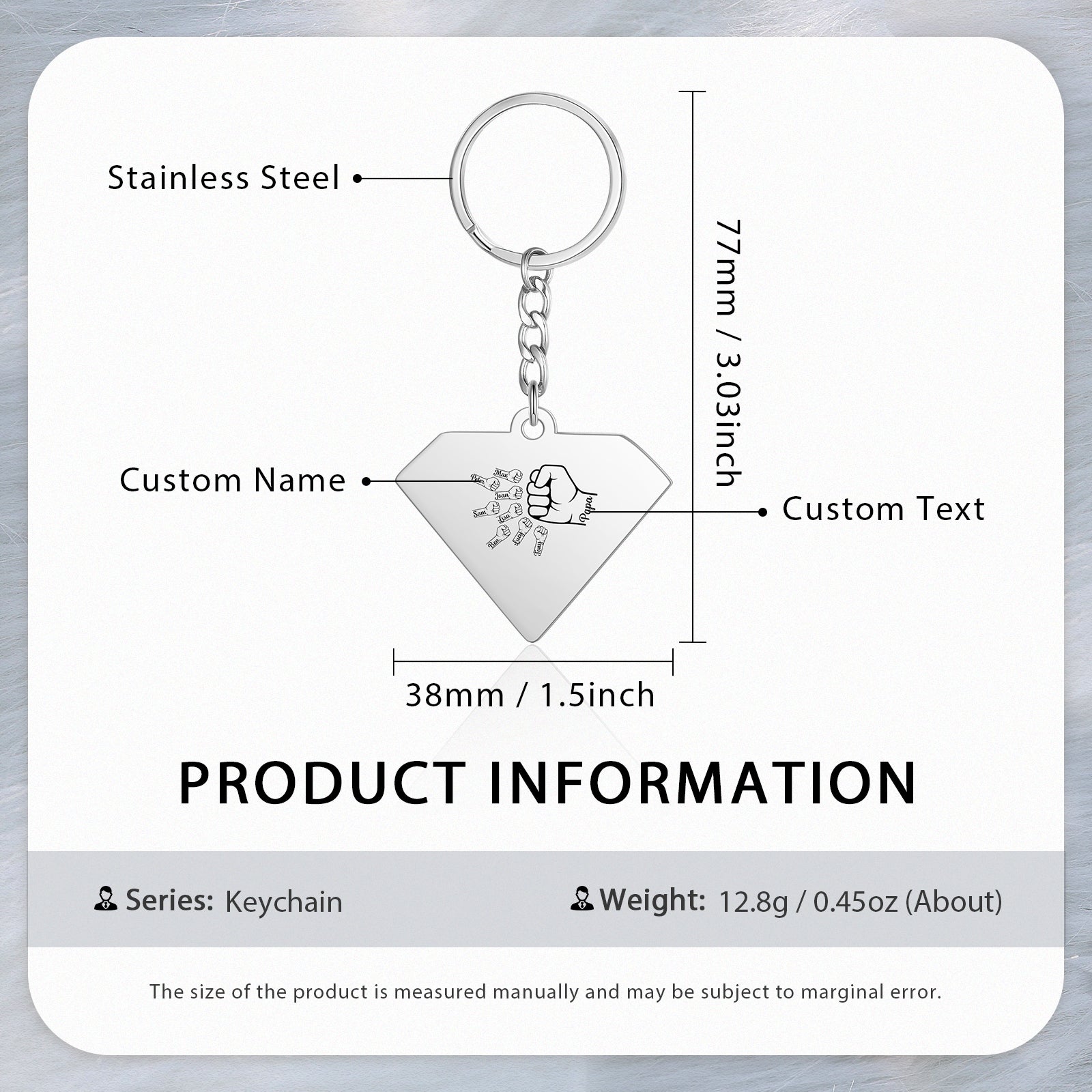 Personalized Diamond Keychain