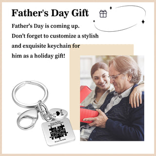 Custom Stainless Steel Keychain with Heart Charm