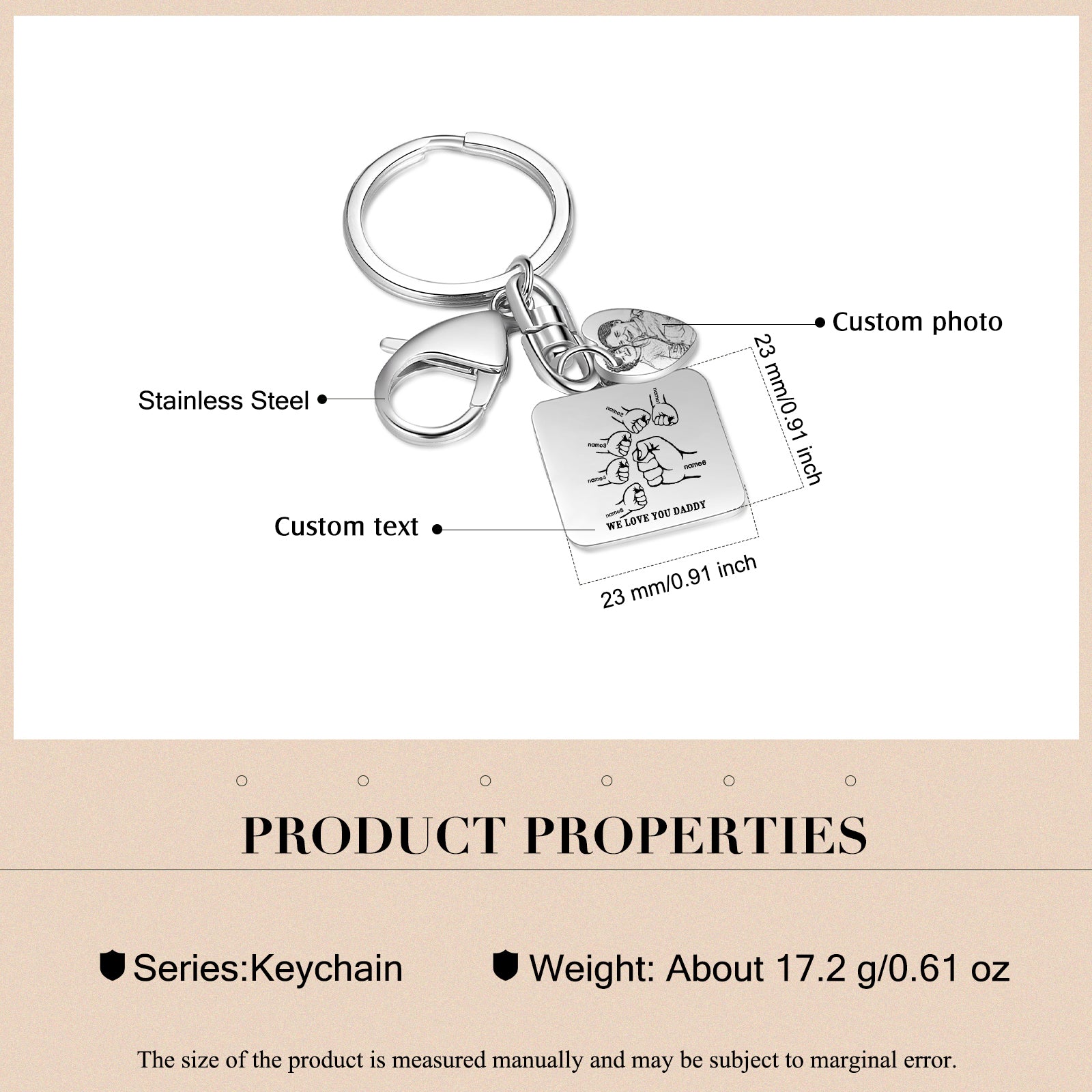 Custom Stainless Steel Keychain