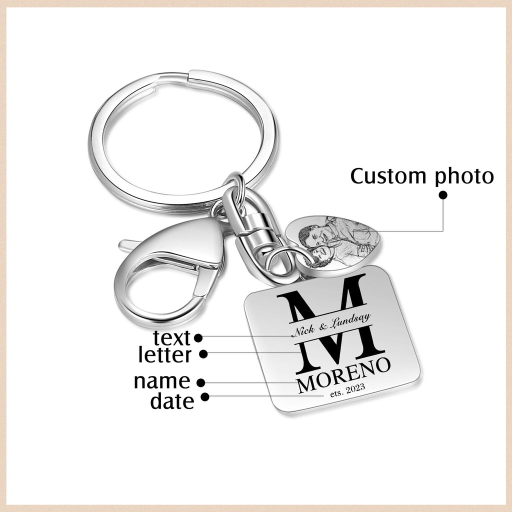 Personalized Name Stainless Steel Keychain